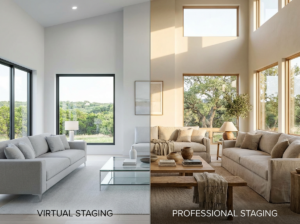Virtual staging versus real staging affects the home sale